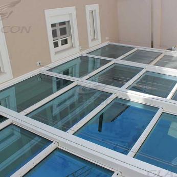 Retractable Glass Roof with Motorized Operation