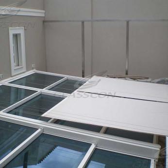 Retractable Glass Roof with Motorized Operation