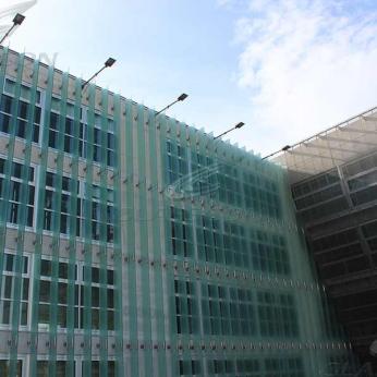 Building Envelope with Glazed Solar Louvers & Inox Mesh